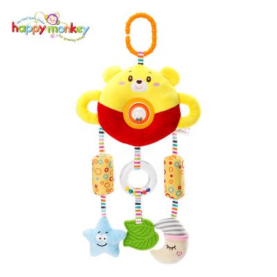 China Eco-Friendly Baby Mobile Ratchets Plush Crib Toy Toddler Wind Chime Hanging Animal Toy For Stroller for sale