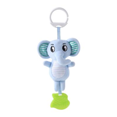 China Eco-Friendly Material Baby Crib Hanging Teething Rattle Deer Cat Owl Toys Stroller Crib Hanging Wind Chime With Teether for sale