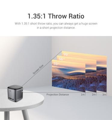 China Outdoor Camping compact DLP Mini Projector 4k Smart Video Android Cube for sale