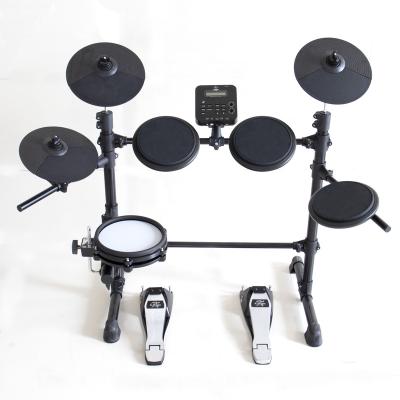 China Hot Sale Junior Drum Kit 4 Electric Drums 3 Cymbals Factory Set Digital Electric Drumkit for sale