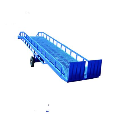 China food & Beverage Plant 10ton Hydraulic Mobile Container Loading Dock Ramp Yard Ramp With Height Adjustable Legs for sale