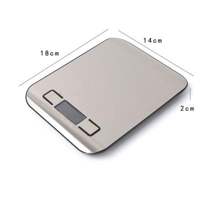 China Weight Measuring Portable Loq Moq Stainless Steel 5kg Digital Electronic Kitchen Scale for sale