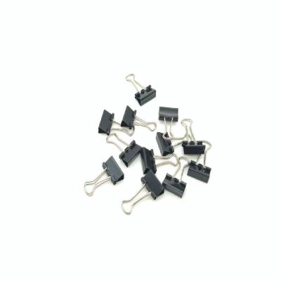 China School Home Office factory direct sales black color 12pcs 19mm binder stationery clips for office for sale