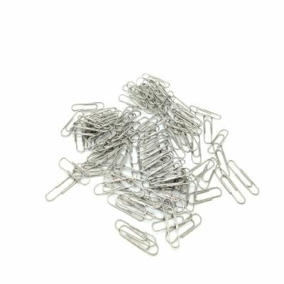 China Metal Multiple Works Exquisite 120pc 28mm Paper Clips Silver Finish Stationery Clips for sale