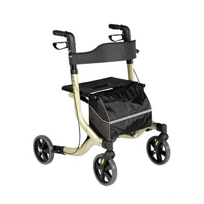 China Mobility Outdoor Rollator Aluminum Safe Lightweight Walker For Handicapped for sale