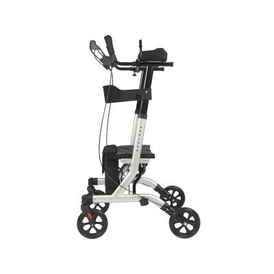 China Indoor or Outdoor Activities Padded Armrest and Backrest Rollator Walker Tall Rolling Mobility Walking Aid with Basket TRA02C for sale