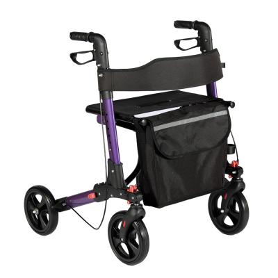 China Products Aluminum Medical Rollator Walker With Easy To Carry And Great Size Perfect Fit System For Travel for sale