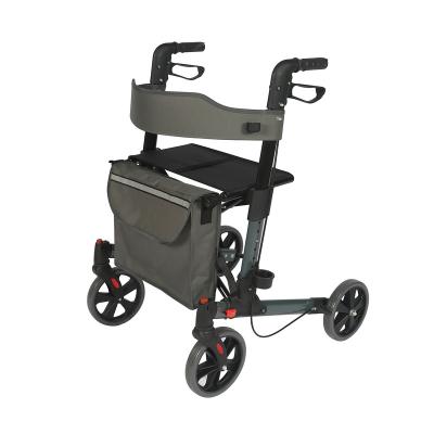 China Aluminum Compact Rollator with Double Fold Action and 8