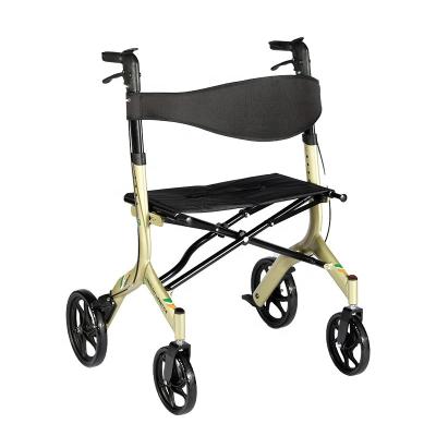 China Aluminum Folding Heavy Duty Rollator For Elderly And Disabled People for sale