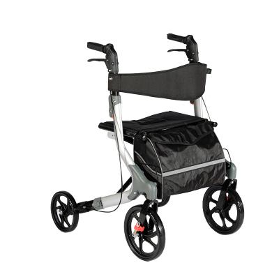 China Premium Folding Rollator Walker With Seat And Big Wheels Easy Folding For Transport And Storage L855 X W653 X H890-990 for sale