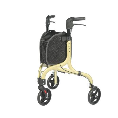 China Aluminum 3 Wheel Rollator Walker for Older Cane Light Weight and Rollator Foldable Tri Walker for Indoor/Outdoor Use for sale