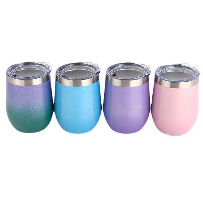 China PORTABLE Wine Tumbler With Lid Stemless Wine Glasses Double Wall Vacuum Travel Mugs Stainless Steel Coffee Mug For Cold-Hot Drinks Wine for sale