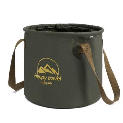 China Lightweight Folding Bucket 5 Gallon Bucket Water Container Multifunctional Portable Folding Washbasin for Camping Fishing Hiking Traveling for sale