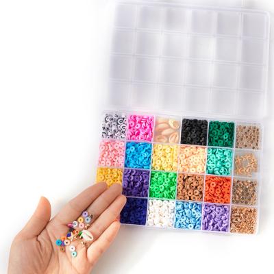 China Soft BOHEMIA Ceramic Beads Boxed Color Discs Bohemia Style DIY Jewelry Accessories for sale