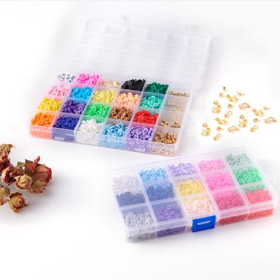 China Soft BOHEMIA 6mm Ceramic Beads 24 Grids Boxed Color Discs Jewelry Bracelet DIY Bohemian Accessories for sale