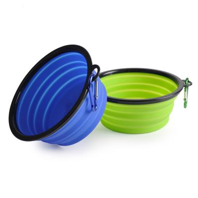 China Non-automatic Collapsible Salad Bowl Salad Portable Hanging Pet Silicon Pet Food Bowl Travel Collapsible Feeders for sale