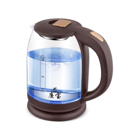 China 360 Degree Rotation Glass Base Electric Glass Kettle 1.8L Stainless Steel Electric Tea Kettle with Stainless Steel Lid for sale