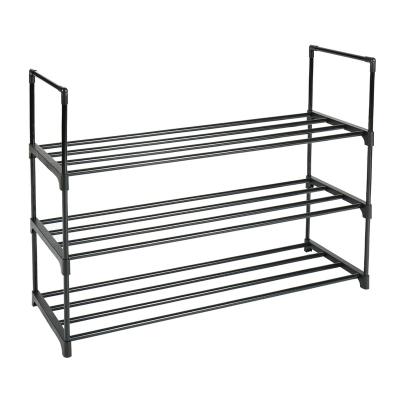 China (Others) Adjustable Single Pull Out Joint Iron Display Shoe Rack Plastic Organizer for sale