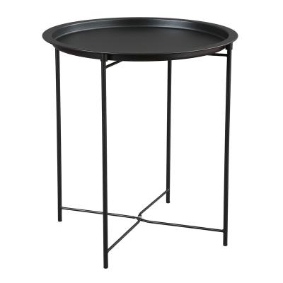 China Portable No Assemly Tools Side Metal Living Room Furniture Round Table Required Coffee Table for sale