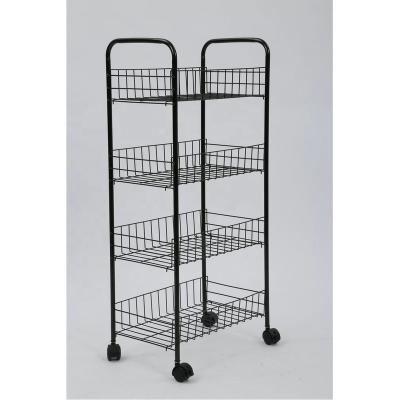 China Sustainable 4 Tier Rolling Kitchen Cart for sale