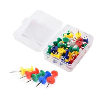 China Wholesale 40pcs/box Office/School/Home Plastic Cork Board Pins For Board Push Pins Colorful Plastic for sale