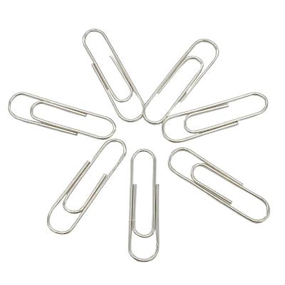 China Office School Home 28mm Paper Clip Metal Paper Clip Office Supplies School Silver Plating Household for sale