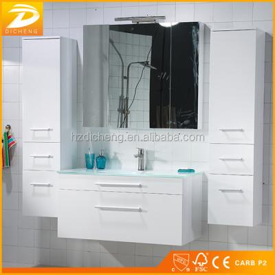 China Wholesale PVC Bathroom 36 Modern White Wall Hanging Cabinet Bathroom Cabinet for sale