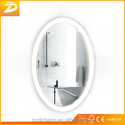 China Illuminated Made IN China Oval Shape Illuminated Bathroom Mirror With Led for sale