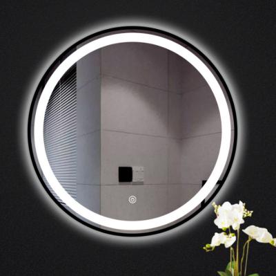 China Illuminated Bathroom Round LED Mirror 24 Inch Wall Hung Bathroom Led Mirror for sale