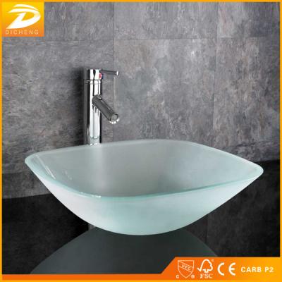 China Desgin New Modern Design Frosted Cheap Vessel Sink Price Glass Sink Wash Basin for sale