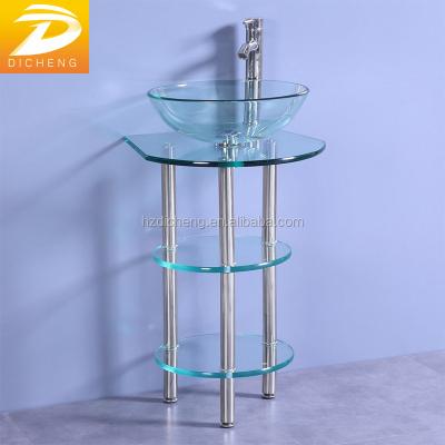 China Modern Durable Clear Glass Wash Basin Glass Basin Wholesale Cheap Bathroom for sale