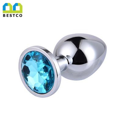 China Hot Selling High Quality Bestco 3pcs Metal In One Set Stainless Steel Plug Metal Butt Anal Plug For Adult for sale