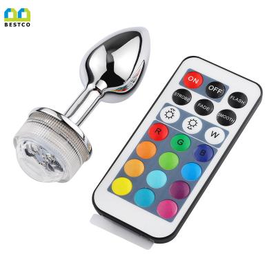 China Flashing Light Llight Butt Flashing Anal Plug Led Light Led Anal Plug Butt Plug With Wireless Remote Control for sale