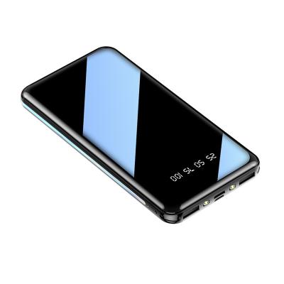 China Slim 20000mah 10000mah Mirror Power Bank High Capacity 12000mAh Power Bank Mirror Slim Powerbanks for sale