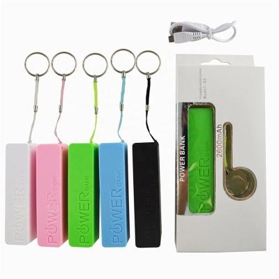 China ABS+PCB board+Battery Gift Wallet Charging Power Bank Promotional Mini Smart Portable 2600mah Cell Phone Battery Fast Charging Power Bank With Key Chain for sale