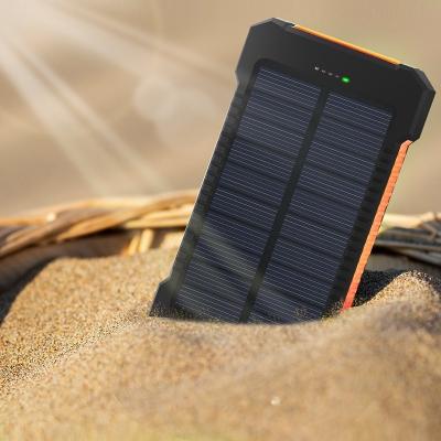 China Other PSE CE ROHS Cell Phone Charger Solar Power Bank Waterproof Mobile Charger 8000Mah 10000mah for sale