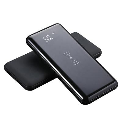 China Smartphone charging slim wireless charging powerbank 10000mah portable mobile wireless charger Qi wireless power bank 10000mah power banks for sale