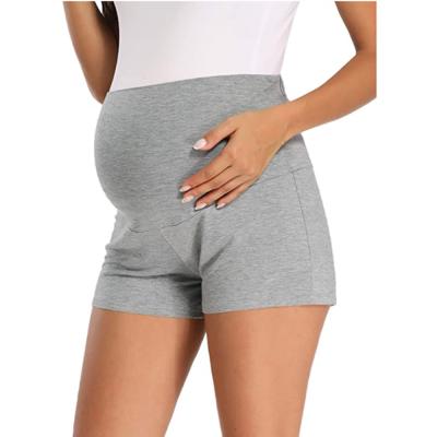 China Breathable Women Maternity Shorts Over Belly Summer Workout Lounge Yoga Sports Shorts Active Pregnancy Short Pants for sale