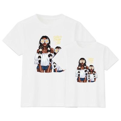 China QUICK DRY Mommy and Me Matching T-shirts 2021 Customs Mommy and Me Matching Outfit Mother Daughter Clothing for sale