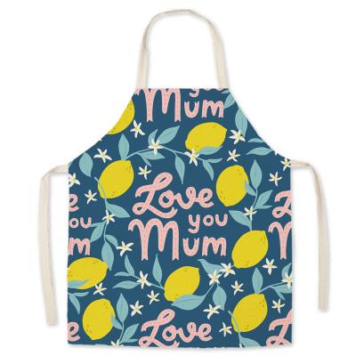 China Custom Drinks/Food Print Mother and Daughter Cute Cartoon Print Mommy and Me Gifts Matching Kitchen Apron Set for sale