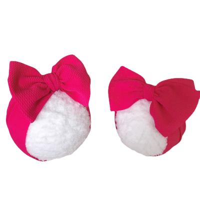 China Cotton+spandex solid big bow stretchy headbands hair accessories for mommy and me headbands matching hair bands for sale