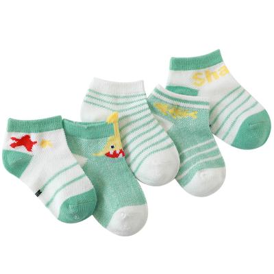 China 5 Pack Baby Cotton QUICK DRY Unisex Socks Mesh Ankle Sock Set Thin For Toddlers Boys Girls NB-5T for sale