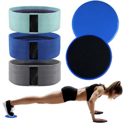 China Durable Dongguan Factory Supply 3 Resistance Level Yoga Resistance Bands Set Brand Non Slip Cloth Workout Custom Bands For Legs And But for sale