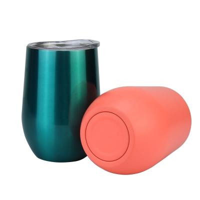 China Manufacture Best Selling PORTABLE Double Wall Wine Tumbler Stainless Steel Vacuum Insulated Tumbler Cups With Lids for sale