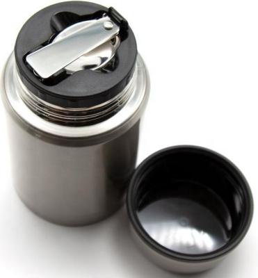 China PORTABLE Wide Leak Proof Vacuum Vacuum Insulated School Lunch Container Stainless Steel Thermos Mouth Flask With Folding Spoon for sale