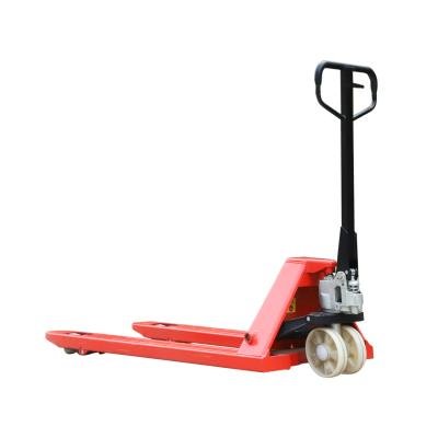 China Hotels 2.5 T Hand Pallet Truck For Europe Standard Pallet Use for sale