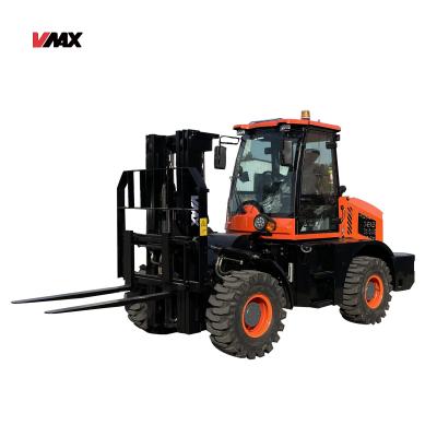 China Hot Sale 3ton 4ton 5ton CE Machinery Repair Shops CE Rough Terrain Forklift 4 Wheel Drive Stong Power Engine Sandy Argicultural Working Widely Use for sale