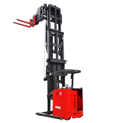 China Garment Shops VNA Reach Truck Stacker 1.5ton Pallet Stacker Electric Three Way Curtis Controller Germany Mast High Performance Quality for sale