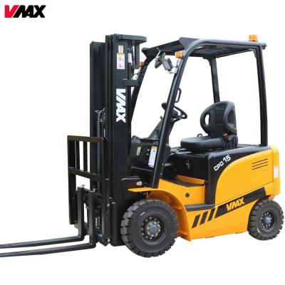 China Hotels Warehouse Electric Forklift 2 Step 3m 1.5 Ton Battery Electric Forklift Pallet Trucks for sale