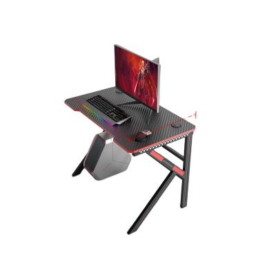 China Durability 39 Inch Home Workstation Gaming Computer Desk Gamer LED PC Table for sale